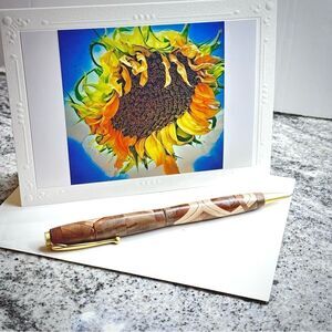 Fine art photography greeting Card sunflower